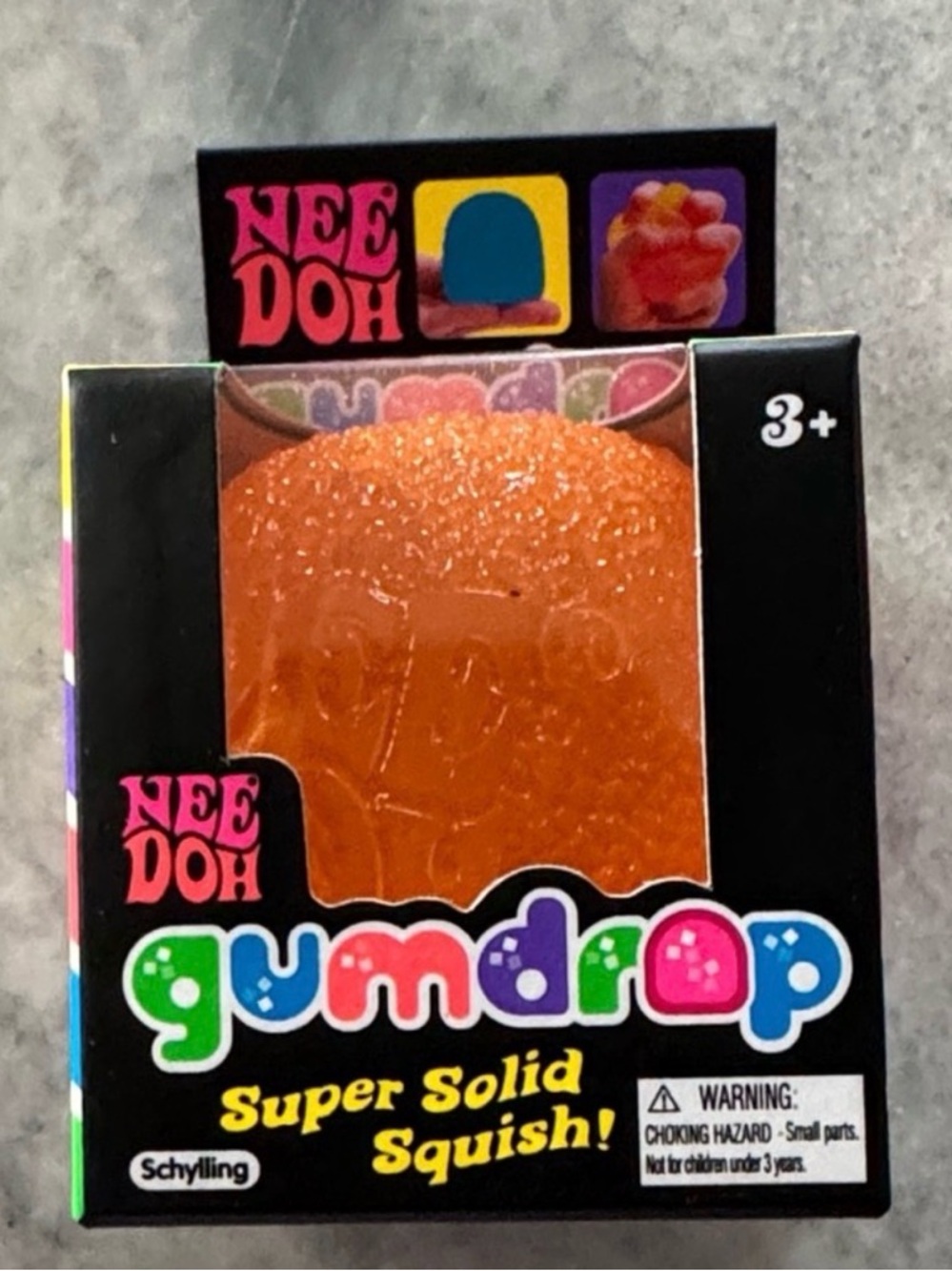 NeeDoh Gumdrop Super Solid Squish! Toy - Orange Viral NIB HTF